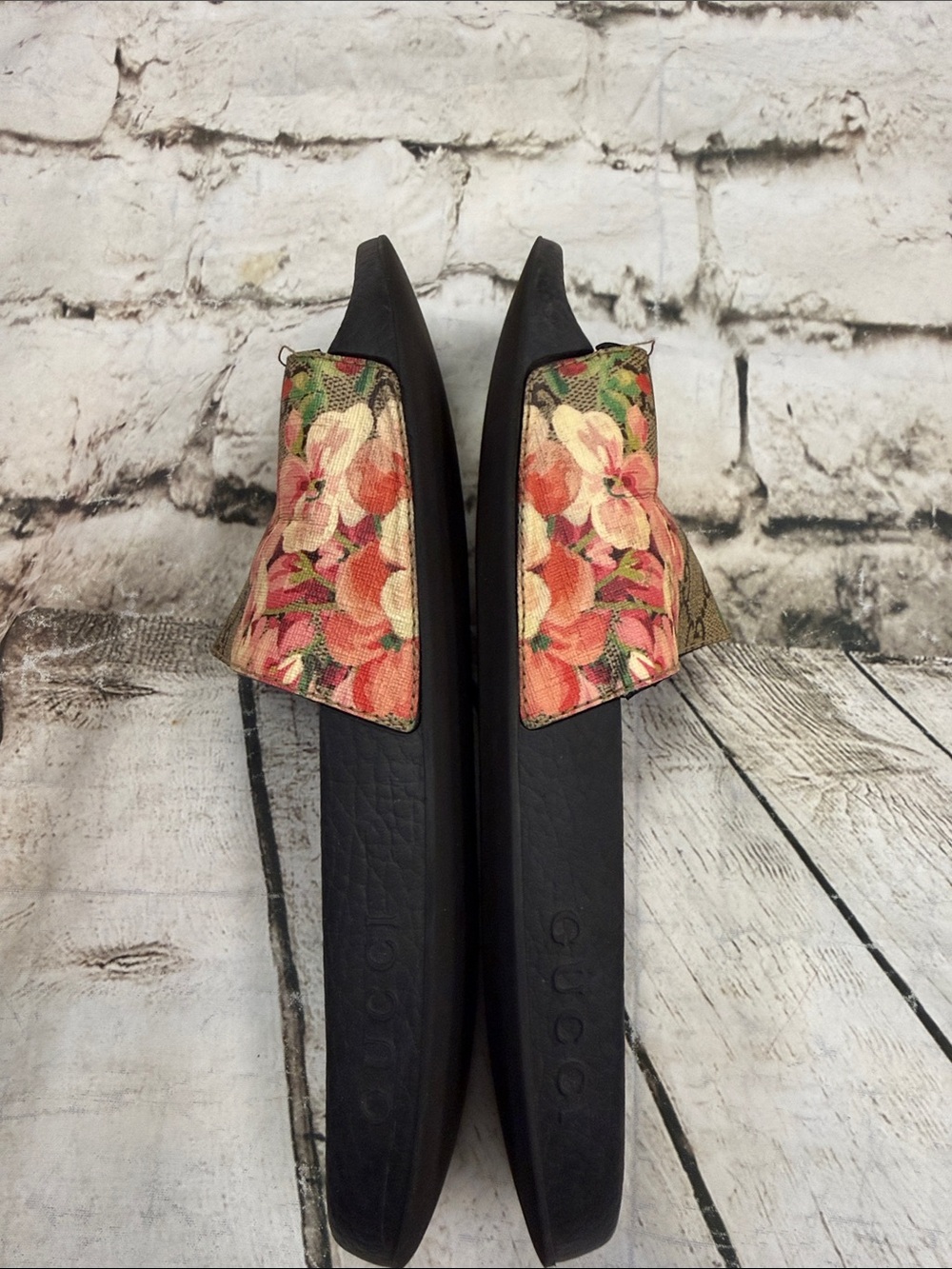 Gucci GG Blooms Supreme Slides Sandals Size 39 Women’s Shoes US 9 - Picture 9 of 16